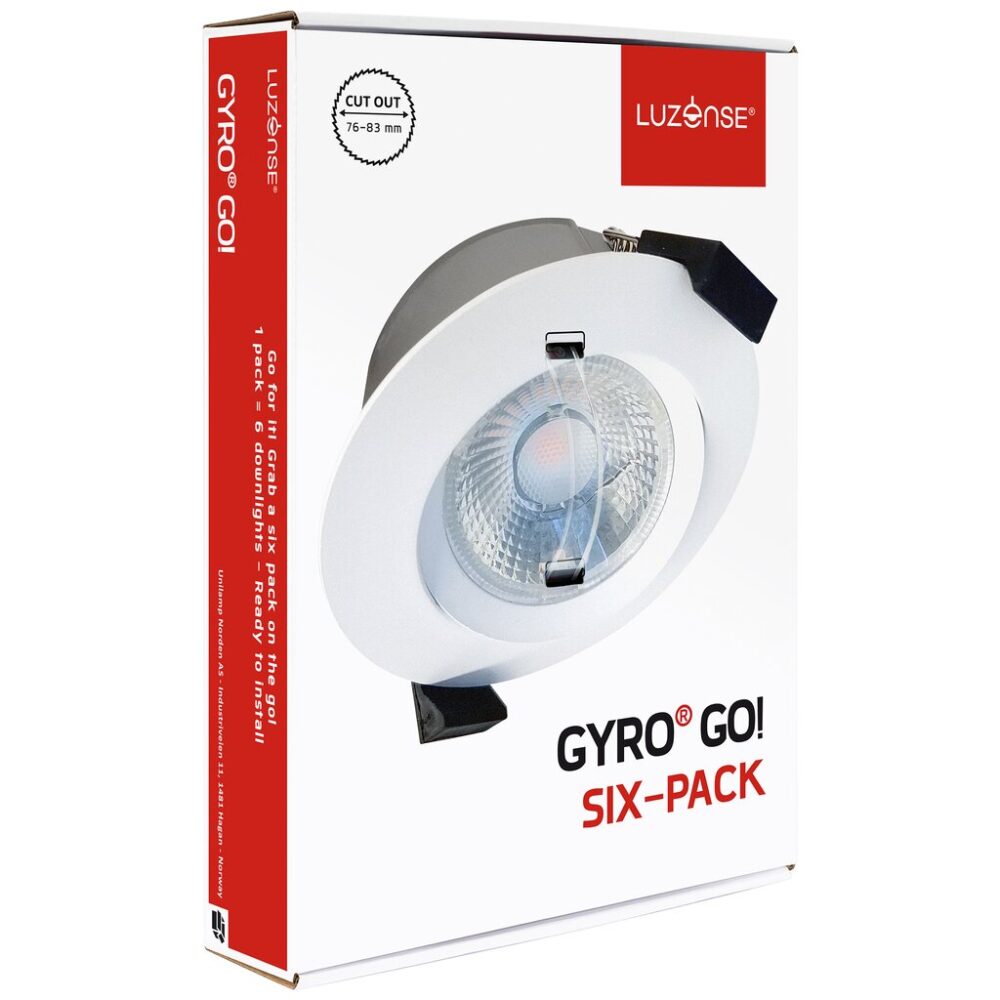 Gyro Go! 6x8W 700lm 2700K IP44 Vit #1