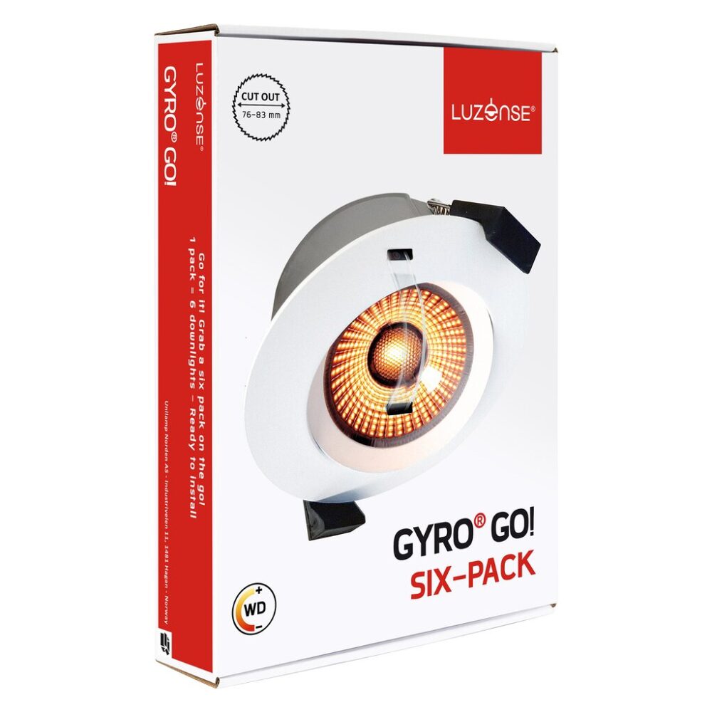 Gyro Go! 6x8W 700lm WarmDim IP44 Vit #1