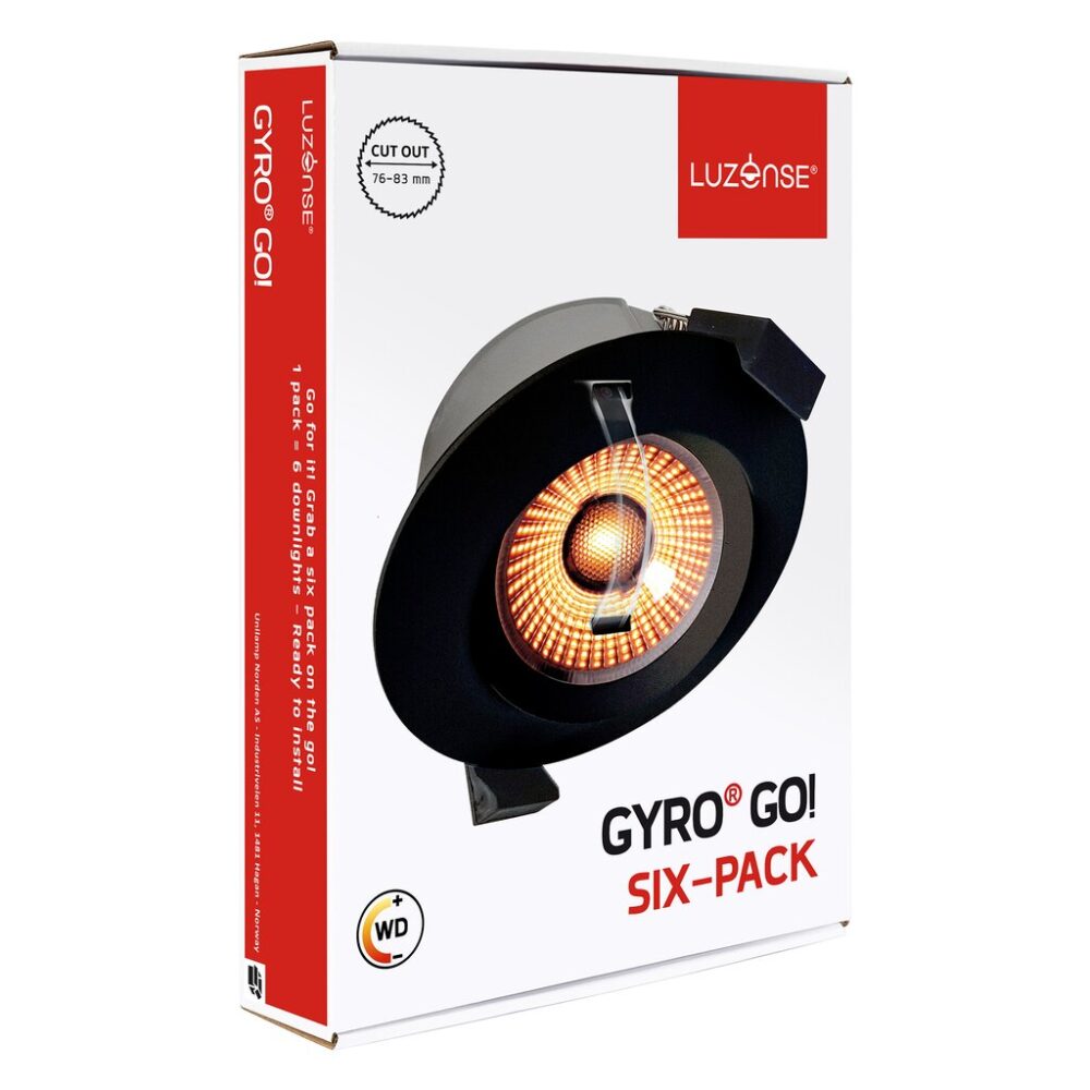 Gyro Go! 6x8W 700lm WarmDim IP44 Svart #1