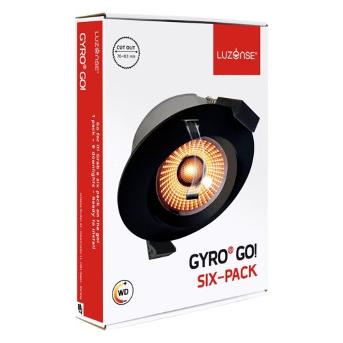 Gyro Go! 6x8W 700lm WarmDim IP44 Svart