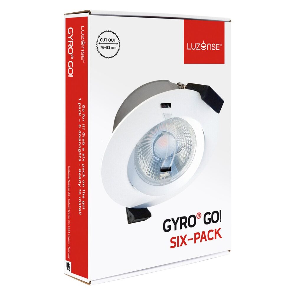 Gyro Go! 6x8W 720lm 3000K IP44 Vit #1