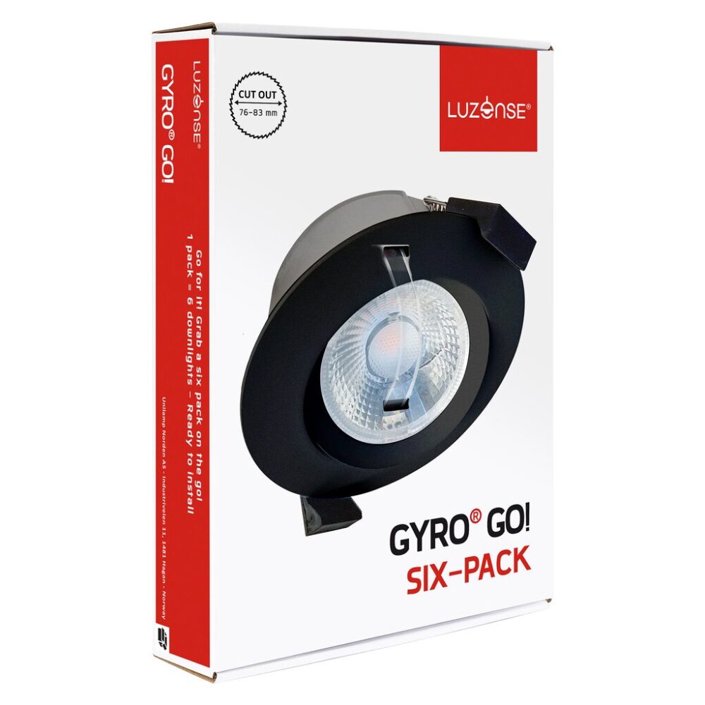 Gyro Go! 6x8W 720lm 3000K IP44 Svart #1