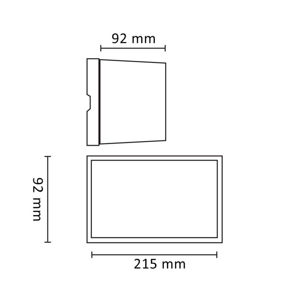 Case 1x4W 335lm 3000K 2 x uttag Svart #9